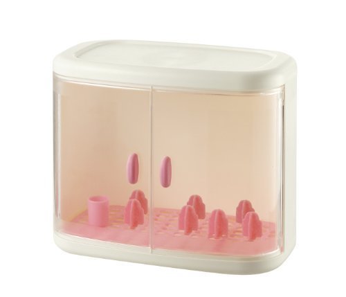 リッチェル Richell のせのせミルクボックス 目皿 スプーン立て ほ乳びん立て7個付,哺乳瓶,消毒,