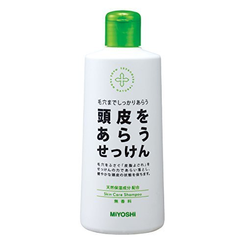 ミヨシ 頭皮をあらうせっけんシャンプー 本体 350ml,頭,臭い,