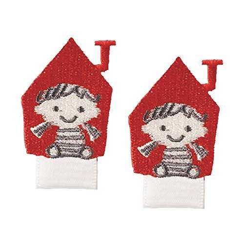 KIYOHARA プチデポーム名札ワッペン ハウス女の子 2個入 PTM-339,名札,幼稚園,