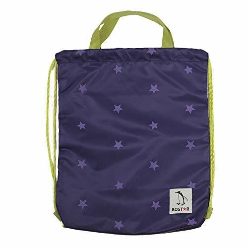 ナイロンナップサック 巾着袋 体操服入れ 体操服袋 消臭機能付き マチ付き 手提げバッグ 男の子 女の子 キッズ BOST★R パープル,着替え袋,