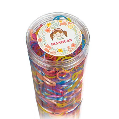 BIANHUAN ヘアゴム こども 約1000本 セット おしゃれ かわいい カラフル ベビー ヘアアクセサリー ゴム 髪 リボン 赤ちゃん 髪留め 女の子 髪飾り 髪ゴム 誕生日 ドレス プレゼント 発表会 (Aヘアゴム（小さいサイズ）),赤ちゃん,ヘアゴム,