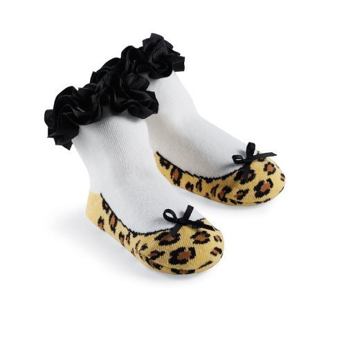 マッドパイ チーター柄 ベビー 女の子 ソックス 0-12ヶ月 / Mud Pie Princess Natalie Cheetah Sock 【並行輸入】,赤ちゃん,靴下,サイズ