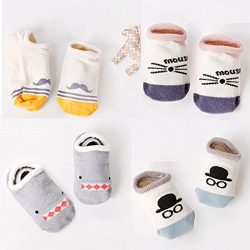 ベビー 靴下 滑り止め付き 女の子 男の子 夏 4足セット 新生児 ファーストシューズ 冷房対策 キッズ 滑り止め　付き ソックス 動物 オーガニック コットン 春 冬 乳児 靴下付き ソフト かわいい 肌に優しい 赤ちゃん 防寒 手作り 歩行練習用 トレンカ 練習 トレーニング ルームシューズ 退院 出産お祝い プレゼント ギフト 室内 室外 (0~2歳, イエローリボン) (1~3歳, 4カラーセット),赤ちゃん,靴下,サイズ