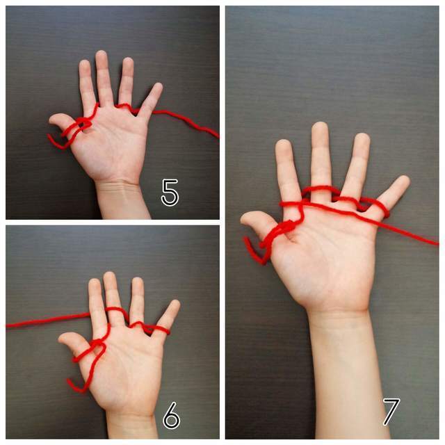 ゆびに毛糸,簡単,マフラー,指あみ