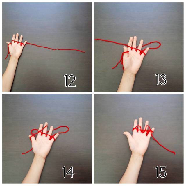 とめかた,簡単,マフラー,指あみ