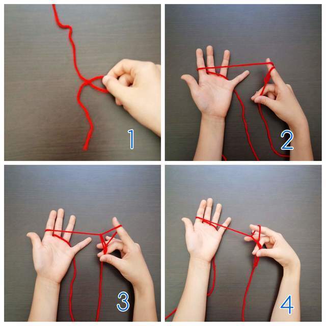 指くさりあみ,簡単,マフラー,指あみ