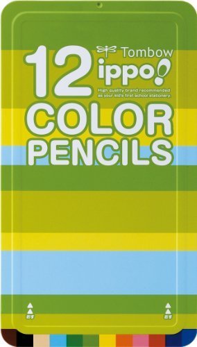 トンボ鉛筆 色鉛筆 ippo! スライド缶 12色 CL-RPN0212C プレーンN,小学生,文房具,おすすめ