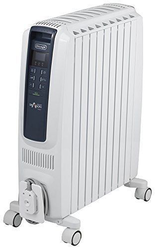 DeLonghi オイルヒーター ドラゴンデジタル スマート X字型フィン9枚 【10~13畳用】 QSD0915-BL,暖房器具,おすすめ,