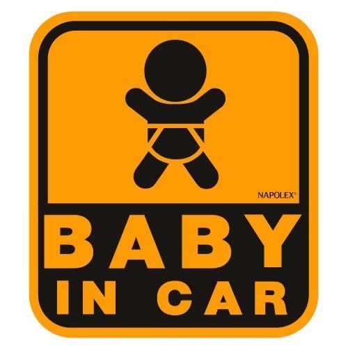ナポレックス 傷害保険付き BABY IN CAR セーフティーサイン 【マグネットタイプ(外貼り)】 SF-32,ベビーインカー,