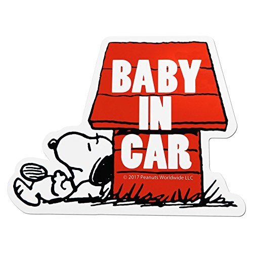 PEANUTS スヌーピー ハウス セーフティサイン BABY in CAR マグネット SN54,ベビーインカー,