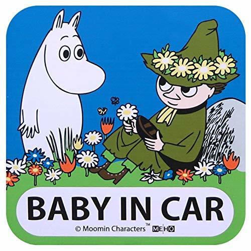 明邦 MOOMIN ムーミン スナフキン マグネット セーフティサイン BABY IN CAR FS005,ベビーインカー,