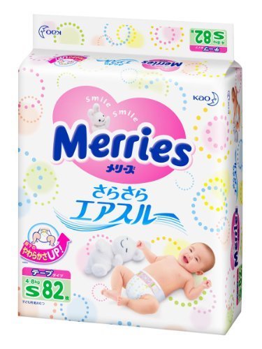 メリーズ テープ(tape) さらさらエアスルー Sサイズ(size)(4~8kg) 82枚,おむつ,Sサイズ,