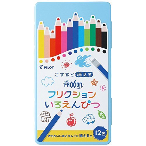 パイロット フリクションいろえんぴつ 12色セット ブル-,小学校,入学準備,