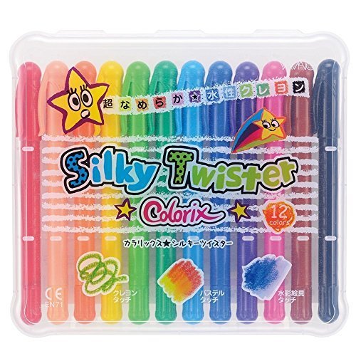 ヤマト クレヨン カラリックス シルキーツイスター CLST-12 12色,クレヨン ,クレパス,