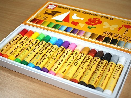 【ひらがな/カタカナ名入れ】紙箱バンド付　サクラ　マイネーム入り　クレパス太巻（16色）　（LP16Rname）,クレヨン ,クレパス,