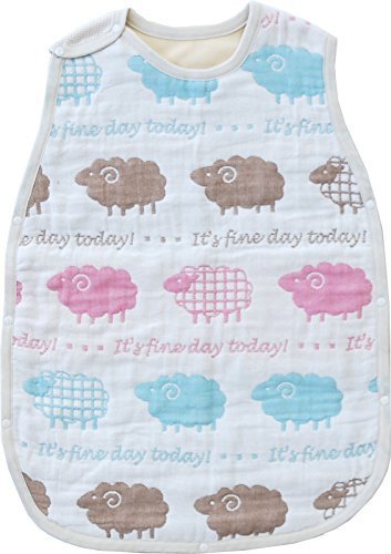 サンデシカ 背中メッシュ ふわふわ6重ガーゼスリーパー ひつじ Mサイズ(新生児~4歳頃) 3327-9999-51,ベビー,スリーパー,