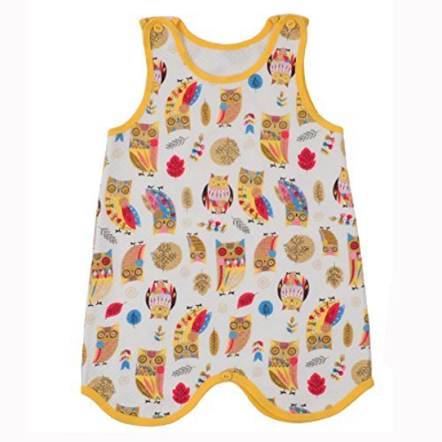 3重綿　オールシーズン用　保温　スリーパー(ロング丈・ベスト丈)【isoop01】 (M, ふくろう(ロング丈)),ベビー,スリーパー,
