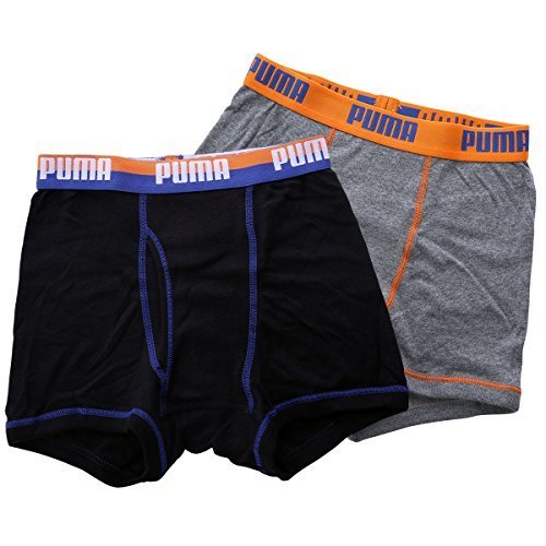 (プーマ)PUMA 2枚組 コットン100％ 抗菌防臭ボクサーパンツ キッズ 男児ボクサー(A、150),小学校,パンツ,