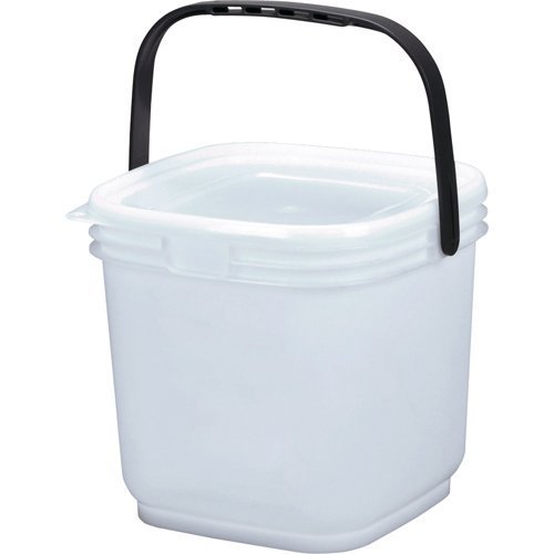 TRUSCO(トラスコ) 角型密閉バケツ 5L 蓋付き ナチュラル色 TMC5K,布おむつ,洗濯,