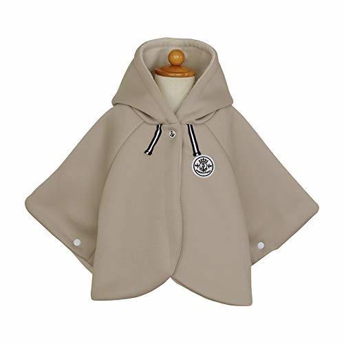 DORACO ベビー ポンチョ 新作 防寒 アウター マント 赤ちゃん キッズ 秋 冬 コート フード付き 日本製 (エクリュベージュ),赤ちゃん,ポンチョ,