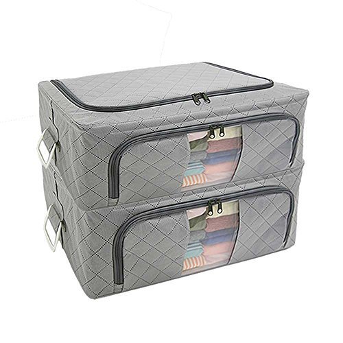 ストレージスタイル 衣類収納ケース 2個組 グレー 積み重ねても大丈夫 ワイヤー入り 炭成分配合 消臭炭入り,子供服,収納,