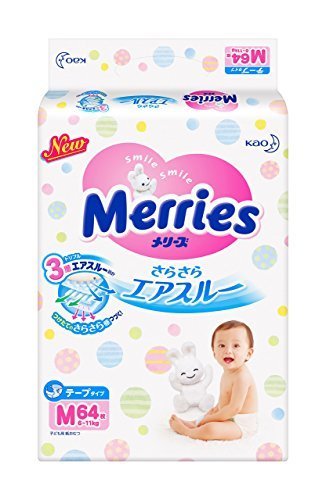メリーズテープ Mサイズ(6~11㎏) さらさらエアスルー 64枚,おむつ,ランキング,