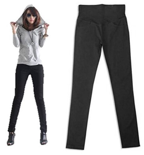 エマーブルリト (aimablerito) カラー マタニティ スキニー ストレッチ デニム 3色 5サイズ (04.黒XL),出産,退院,服装