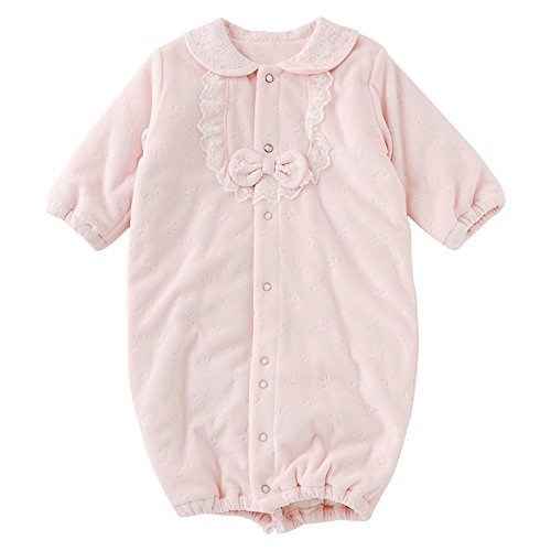 (チャックル) chuckle *スウィートガール*リボン柄おくるみベロア防寒ツーウェイオール【中綿入り】 ピンク 50-70cm P5360-00-20,出産,退院,服装