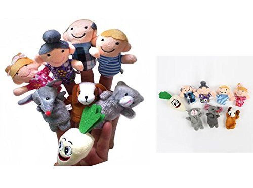 N-hilfe 大きなカブ 指人形 家族 8本 セット かわいい 親子 カブ パペット おもちゃ 子供 保育,手作り絵本,