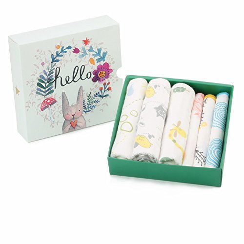 Eggsnow ガーゼハンカチ ベビータオル ベビー ビブ 綿100％ 30 * 30cm ６枚セット 保育園 出産祝い,赤ちゃん,ガーゼ,