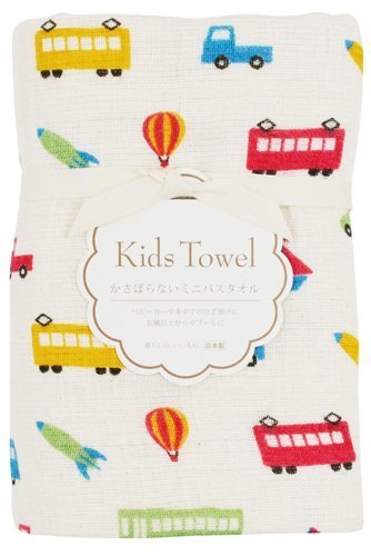 calmland バスタオル かさばらないミニバスタオル ガーゼ のりもの 47×100cm,赤ちゃん,ガーゼ,