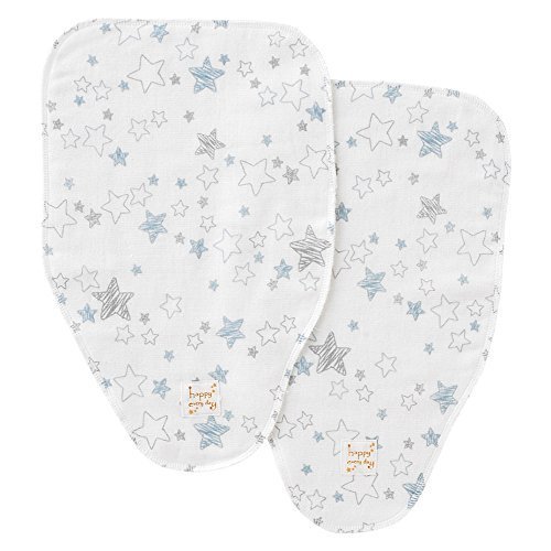(チャックルベビー) chuckle BABY 星柄 裏パイル ガーゼ汗取りパッド 2枚組 サックス サイズなし P9911-00-30,赤ちゃん,ガーゼ,