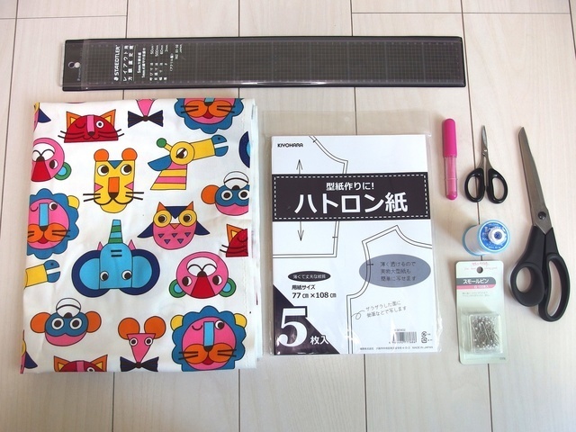 使用する資材と道具です,ランチョンマット,作り方,