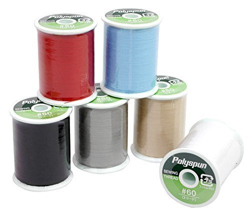 FUJIX(フジックス) ポリスパン 60番 100m 6色セット ミシン糸,ランチョンマット,作り方,