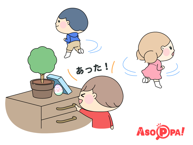 エッグハント工程,イースター,遊び,