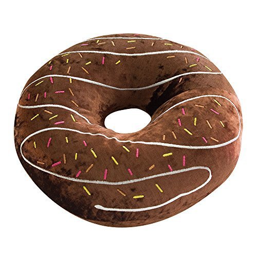 ドーナツ型 クッション ドーナツクッション モダン 人気 かわいいクッション スイーツ プティルウ製（チョコレート）,ドーナツクッション,