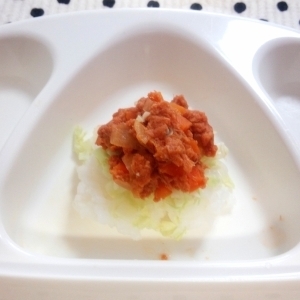 離乳食後期*ミートソースで簡単タコライス風,離乳食,ミートソース,