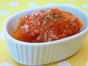 【離乳食】かぼちゃのミートソースがけ,離乳食,ミートソース,