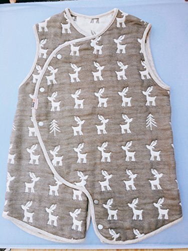 日本製　6重織ガーゼ　2WAYスリーパー　体温調節に　出産祝い　内祝い　プチギフト　誕生祝 （トナカイ),スリーパー,夏,