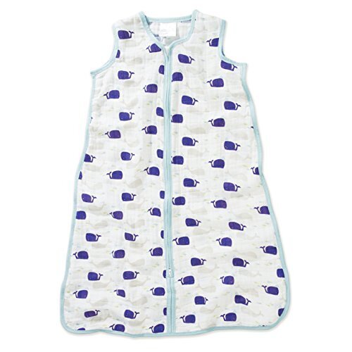Aden + Anais (エイデンアンドアネイ) 【日本正規品】 クラシック スリーピング バッグ (スリーパー) high seas - whales sleeping bag (M) 8119,スリーパー,夏,