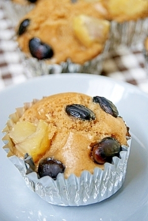 フライパンでできる！栗と黒豆の黒糖蒸しケーキ,子ども,レシピ,年末年始