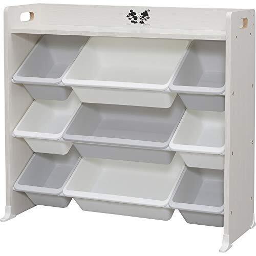 アイリスオーヤマ おもちゃ箱 天板付き ミッキー&ミニー 幅約86.3×奥行約34.8×高さ約79.5cm キッズ トイハウスラック TKTHR-39,子ども,片付け,