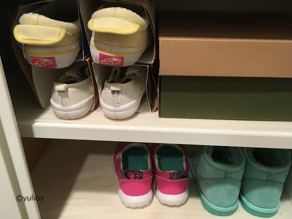 牛乳パック収納例(私物),子ども,靴,収納