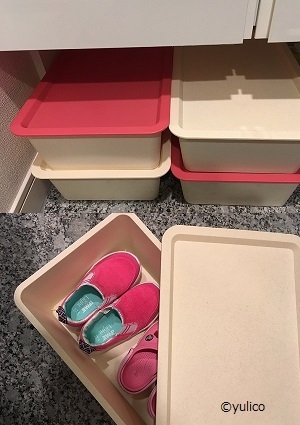 100均収納活用例(私物),子ども,靴,収納
