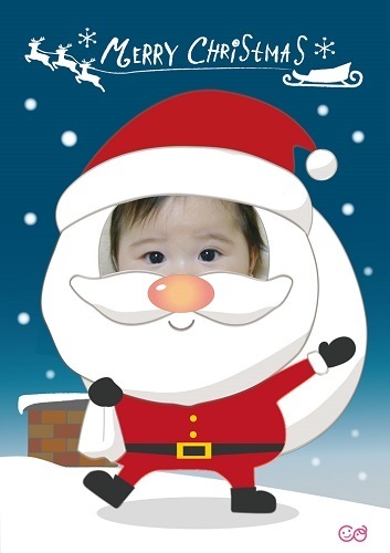 へんしんパネル サンタ,おうち,クリスマス,