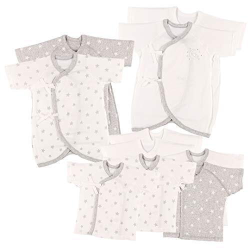 西松屋 フライス新生児肌着10点セット（星柄）【新生児50-60cm】,赤ちゃんとの生活,大変,