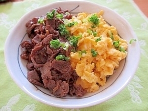 簡単10分☆牛肉の甘辛煮丼,時短レシピ,主食,