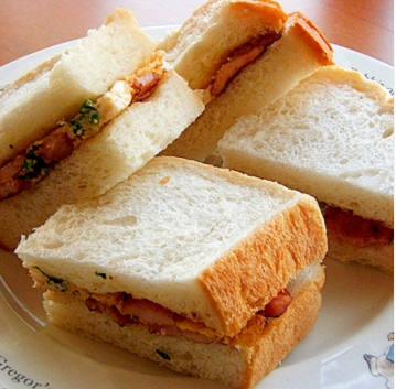 英国サンドイッチを簡単アレンジ,朝ごはん,10分,レシピ