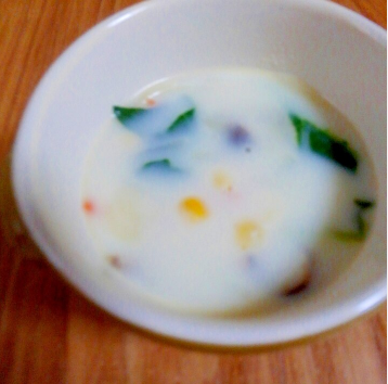 ささっと野菜のミルクスープ,朝ごはん,10分,レシピ