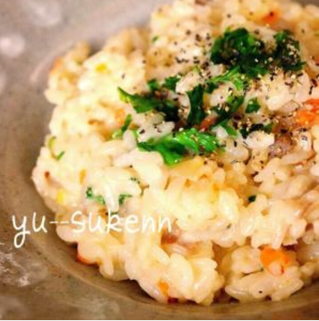 ストック野菜で５分で絶品チーズリゾット♪子供も◎,ランチ,レシピ,